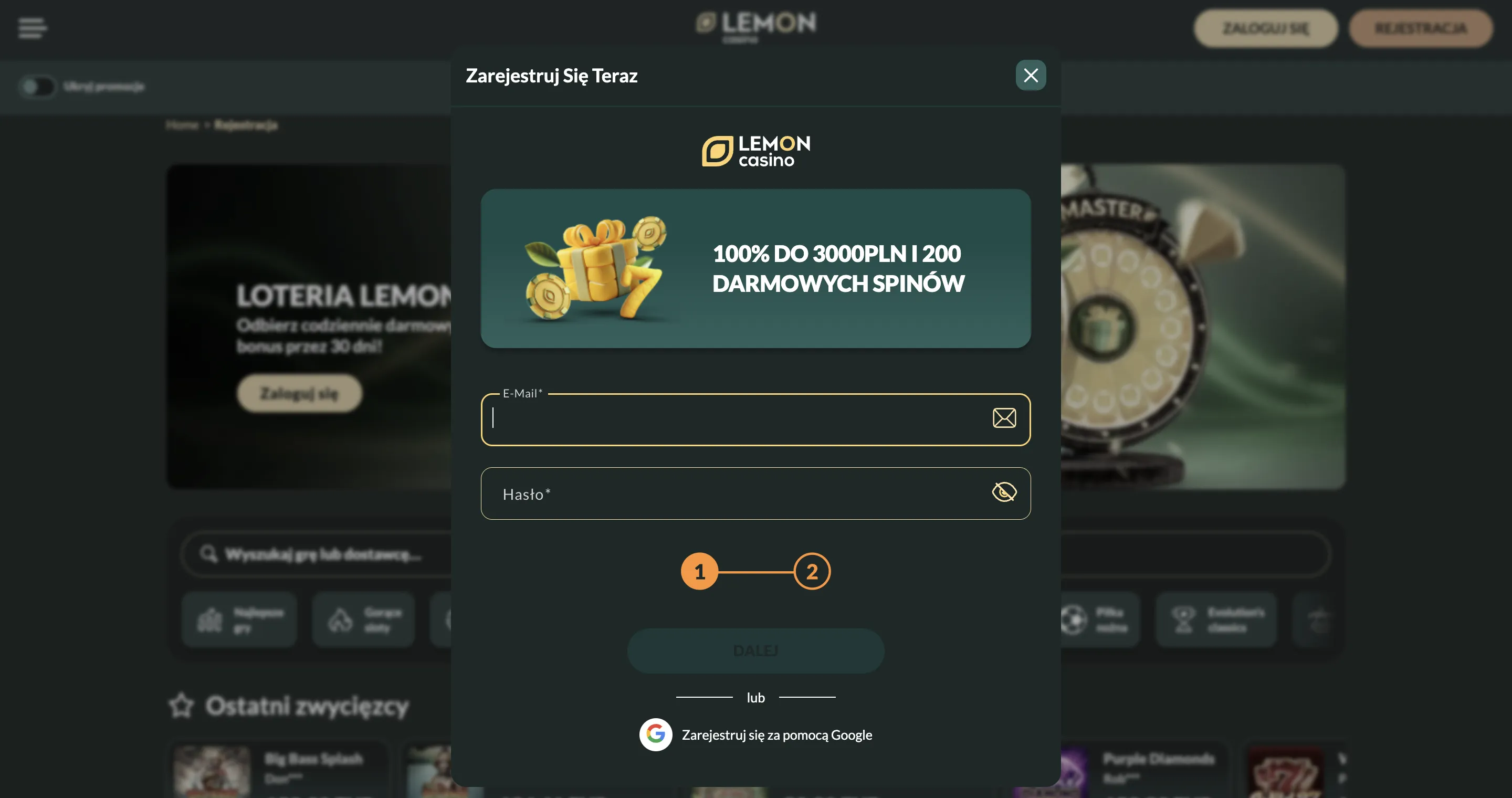 Lemon Casino rejestracja – formularz zakładania konta krok po kroku Lemon Casino rejestracja – formularz zakładania konta